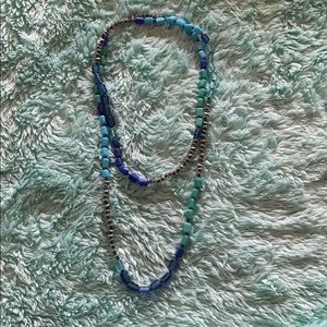 2for$5! Long blue/silver Necklace